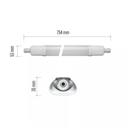 Светодиодный технический светильник LED/18W/230V IP65 4000K