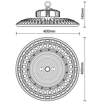 Светодиодный технический светильник UFO HIGHBAY LED/200W/230V 5000K IP65