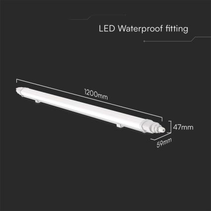 Светодиодный технический люминесцентный светильник LED/36W/230V 4000K IP65 120 см
