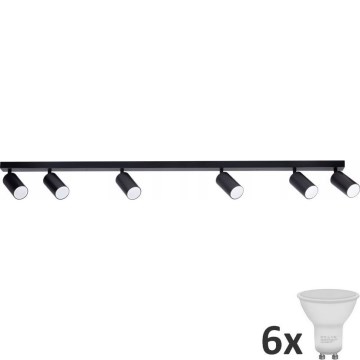 Светодиодный точечный светильник ANGIE 6xGU10/6W/230V черный