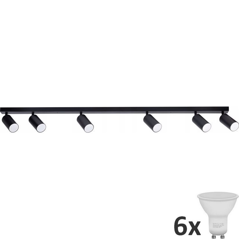 Светодиодный точечный светильник ANGIE 6xGU10/6W/230V черный