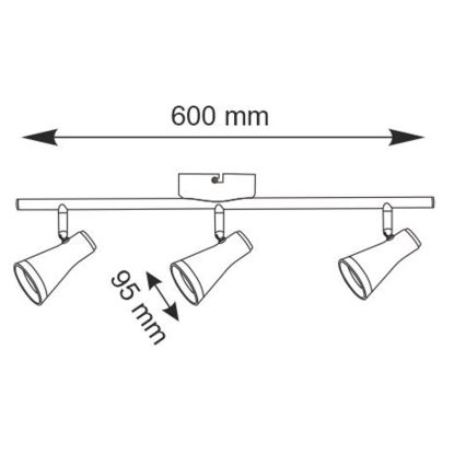 Светодиодный точечный светильник BERG 3xLED/4,2W/230V черный