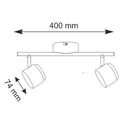 Светодиодный точечный светильник KUBIK 2xLED/4,2W/230V белый