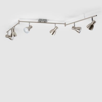 Светодиодный точечный светильник 6xE14, 5 Вт, 230 В, матовый хром