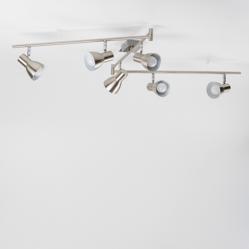 Светодиодный точечный светильник 6xE14, 5 Вт, 230 В, матовый хром