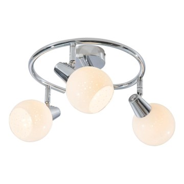 Светодиодный точечный светильник DOXY 3xE14/4W/230V блестящий хром