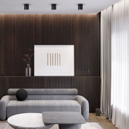 Светодиодный точечный светильник GEORGE 1xE27/6W/230V диаметр 11 см черный