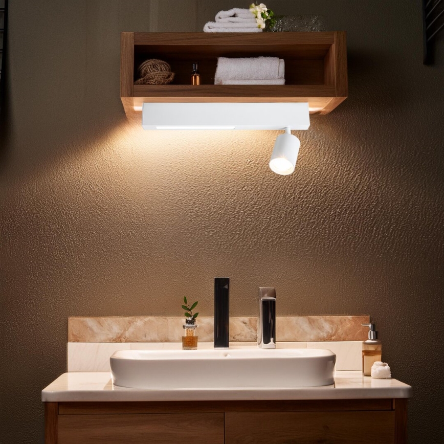 Светодиодный точечный светильник MAGNET LED/5W/230V + 1xGU10/60W 3000/4000K белый