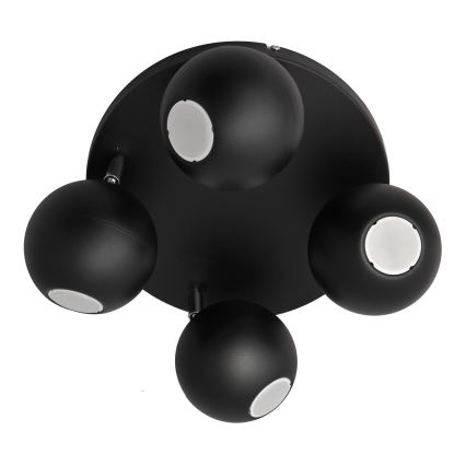 Светодиодный точечный светильник MIDWAY 4xGU10/6,5W/230V черный