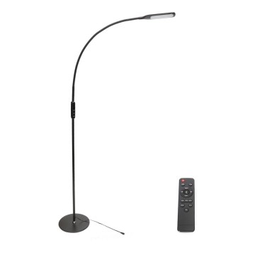 Светодиодный торшер с регулированием яркости LED/9W/230V 3000-6500K черный + дистанционное управление