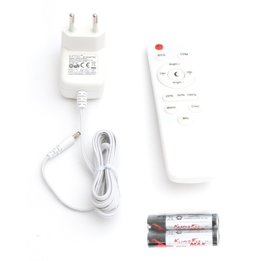 Светодиодный торшер с регулированием яркости LED/9W/230V 3000-6500K белый + дистанционное управление