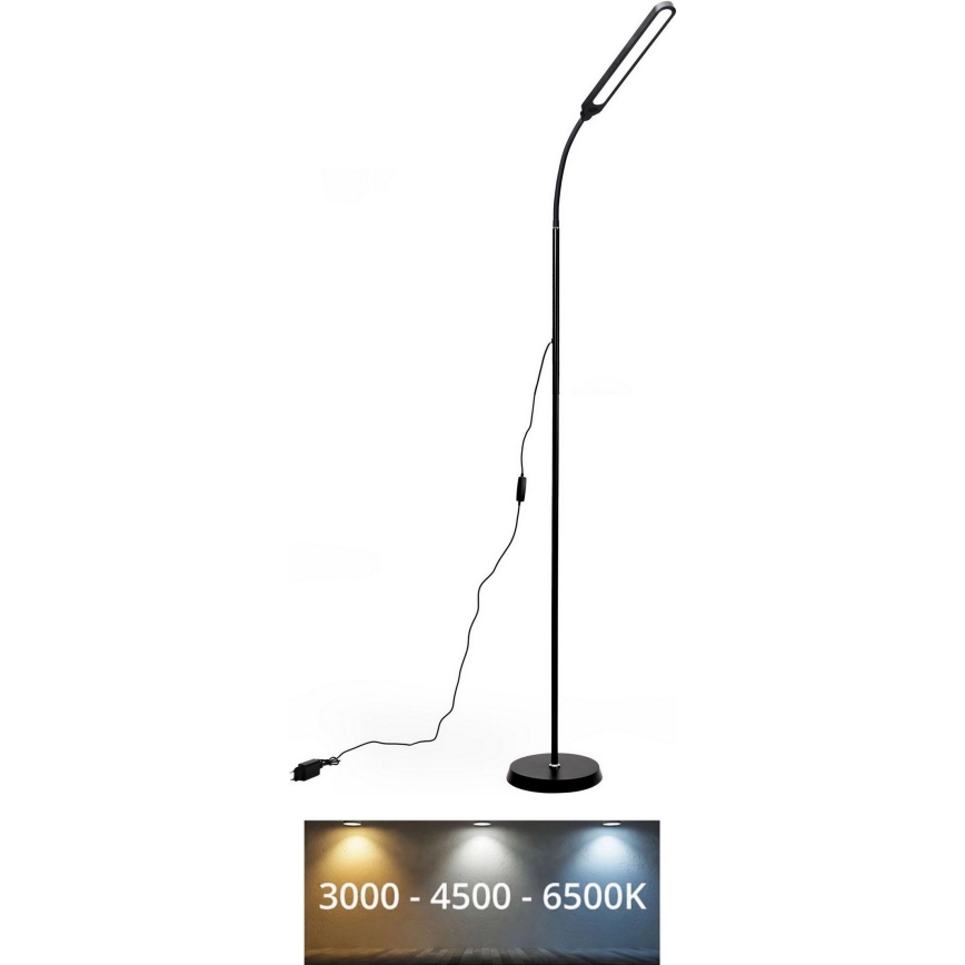 Светодиодный торшер с регулированием яркости SIGNUS LED/10W/230V 3000/4500/6500K черный