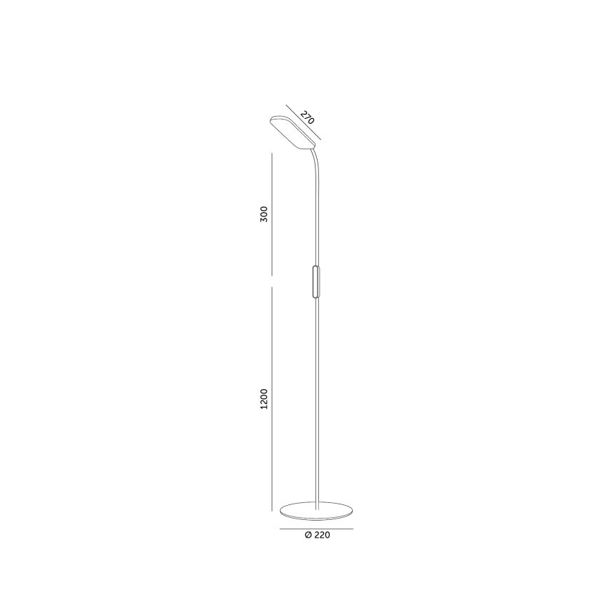 Светодиодный торшер с регулированием яркости TEILO LED/10W/230V 3000/4000/6500K черный + дистанционное управление