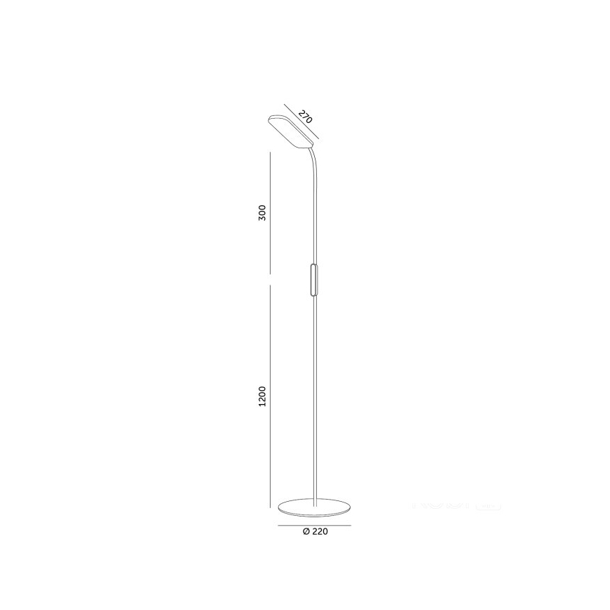 Светодиодный торшер с регулированием яркости TEILO LED/10W/230V 3000/4000/6500K черный + дистанционное управление