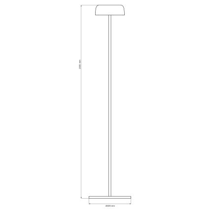 Светодиодный уличный сенсорный торшер с регулированием яркости TRYPOLIS LED/2W/5V USB 1800 mAh IP44 черный