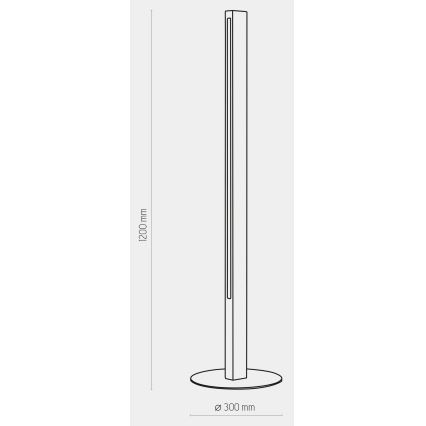 Светодиодный торшер TEO LED/30W/230V дерево