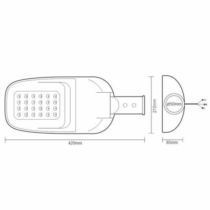 Светодиодный уличный фонарь LED/40W/230V 5000K IP65