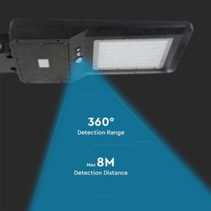 Светодиодный уличный фонарь на солнечной батарее с датчиком LED/40W/9,6V IP65 6000K 12000 mAh + дистанционное управление