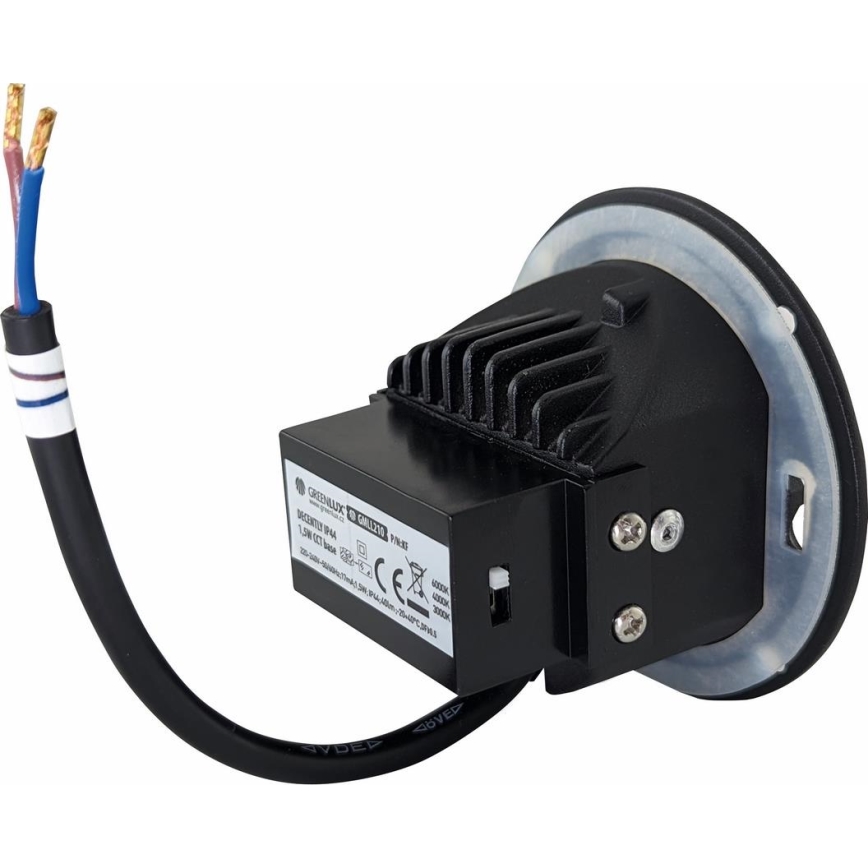 Светодиодный уличный лестничный светильник DECENTLY LED/1,5W/230V 3000/4000/6000K IP44 черный