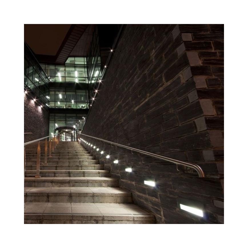 Светодиодный уличный лестничный светильник LED/3W/230V 3000K IP65 белая