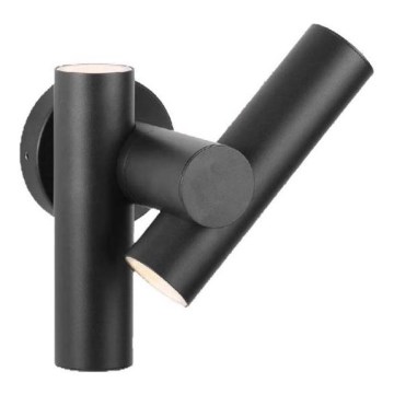 Светодиодный уличный настенный поворотный светильник 2xLED/3W/230V 4000K IP44 черный