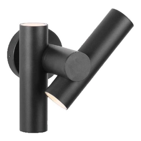 Светодиодный уличный настенный поворотный светильник 2xLED/3W/230V 4000K IP44 черный