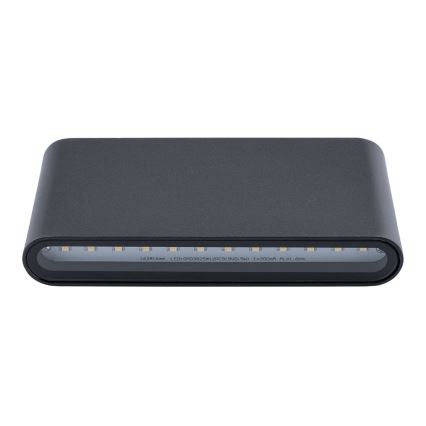 Светодиодный уличный настенный светильник FLOW 2xLED/6W/230V IP54 черный