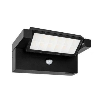 Светодиодный уличный настенный светильник с датчиком движения и сумерек LED/20W/230V 3000/4000/6500K IP54 черный