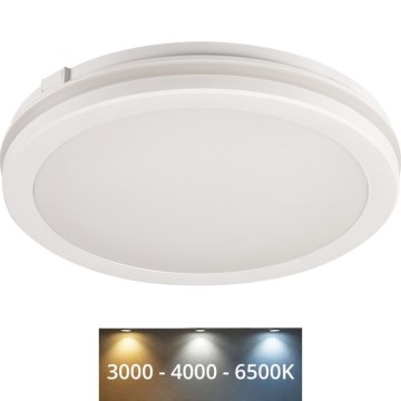 Светодиодный уличный потолочный светильник BENO E LED/12W/230V 3000/4000/6500K диаметр 20 см IP65 белый