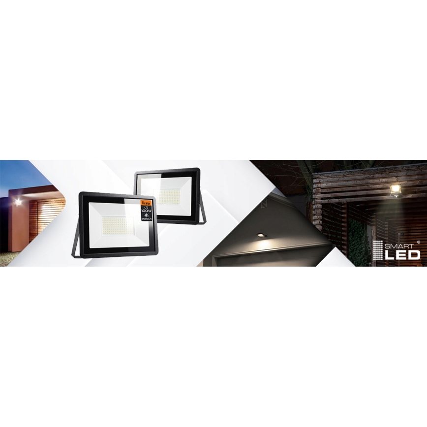 Светодиодный уличный прожектор LED/100W/230V 4500K IP65 чёрный