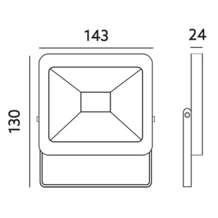 Светодиодный уличный прожектор LED/20W/230V 6500K IP65