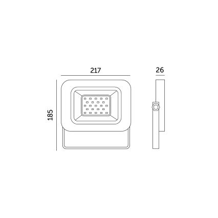 Светодиодный уличный прожектор LED/50W/230V 6500K IP65