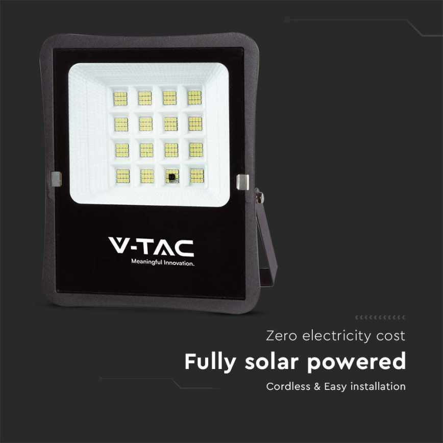 Светодиодный уличный прожектор на солнечной батарее LED/12W/3,2V 4000K IP65 10000 mAh + дистанционное управление
