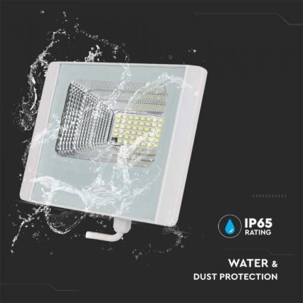 Светодиодный уличный прожектор на солнечной батарее LED/12W/3,2V IP65 4000K + дистанционное управление