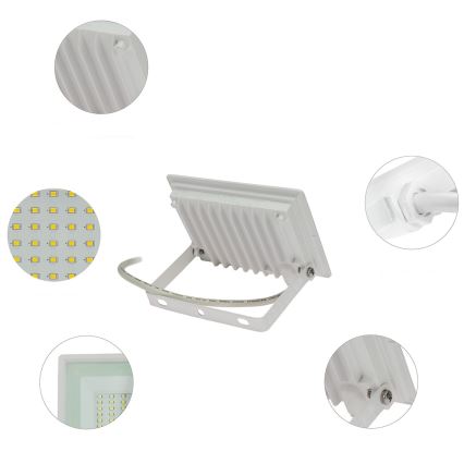 Светодиодный уличный прожектор NOCTIS LUX 3 LED/30W/230V 4000K IP65 белый