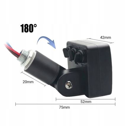 Светодиодный уличный прожектор с датчиком LED/30W/230V 4000K IP65 черный