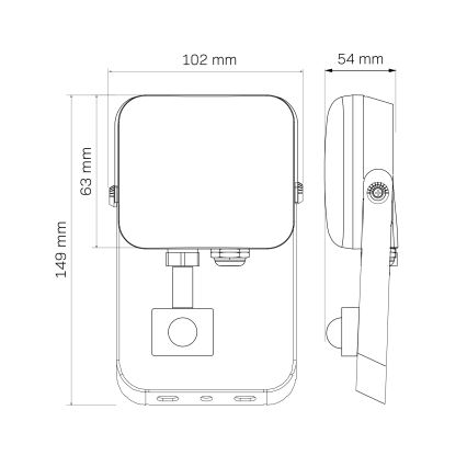 Светодиодный уличный прожектор с датчиком MILKY LED/10W/230V 4000K IP65