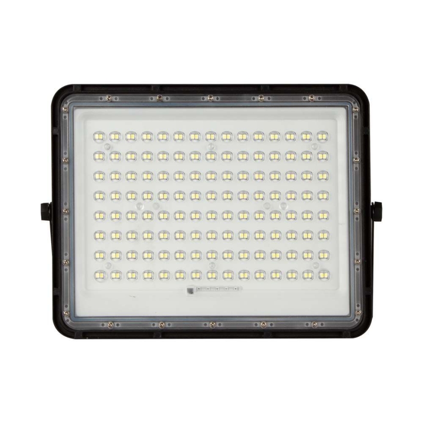 Светодиодный уличный солнечный прожектор LED/200W/3,2V 4000K черный IP65 16000 мАч + пульт дистанционного управления