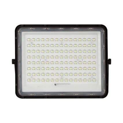 Светодиодный уличный солнечный прожектор LED/20W/3,2V 6400K черный IP65 16000 мАч + пульт дистанционного управления