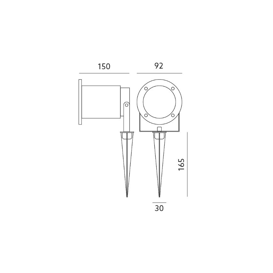 Светодиодный уличный светильник BLAKE 2 GU10/4W/230V