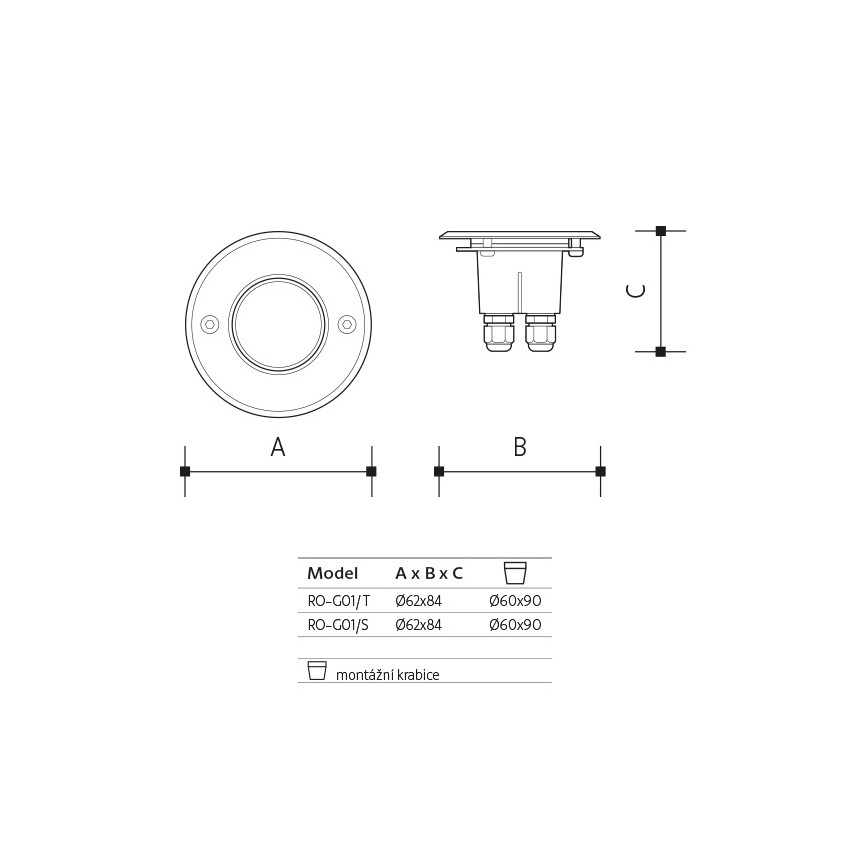 Светодиодный уличный светильник для подсветки дорожек ROAD LED/0,5W/230V IP67 3000K