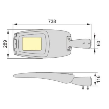 Светодиодный уличный фонарь+B2293 ADQUEN PLUS LED/100W/230V IP66