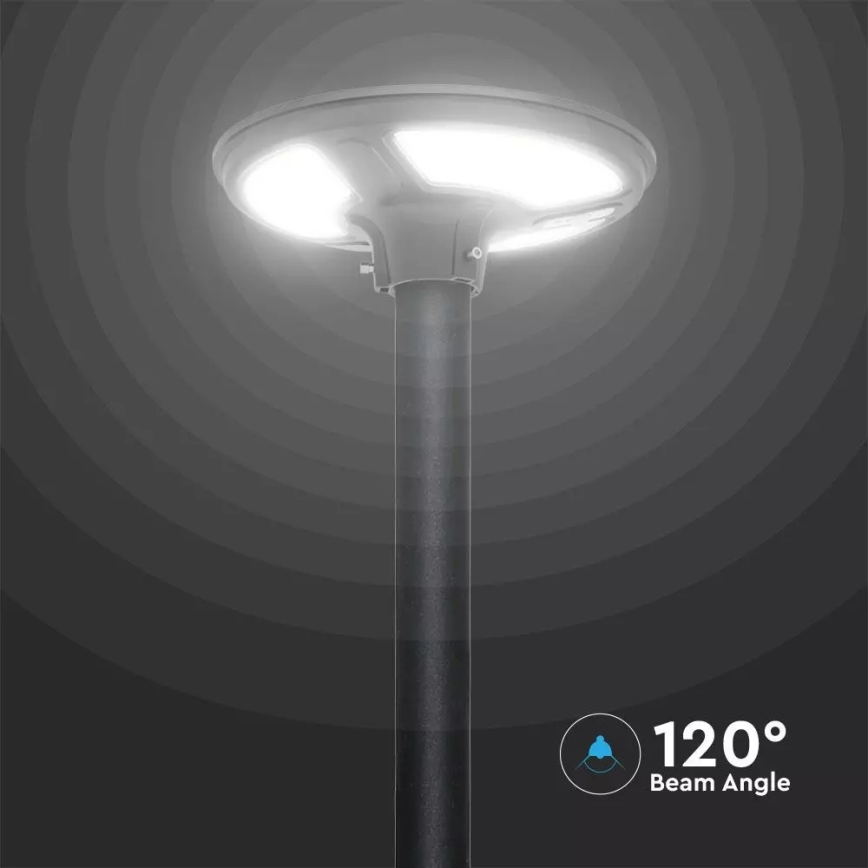Светодиодный уличный фонарь на солнечной батарее с датчиком LED/7,5W/3,2V IP65 4000K 15000 mAh + дистанционное управление