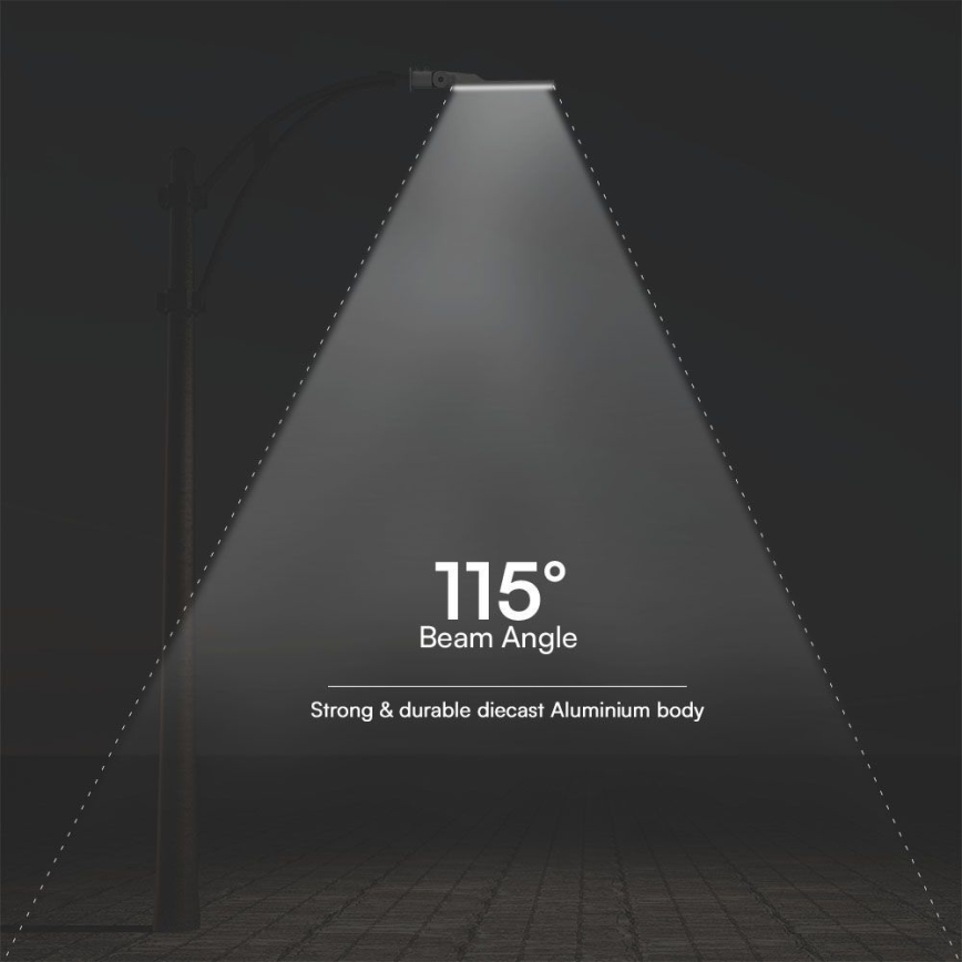 Светодиодный уличный фонарь с датчиком освещенности SAMSUNG CHIP LED/100W/230V 4000K IP65 серый