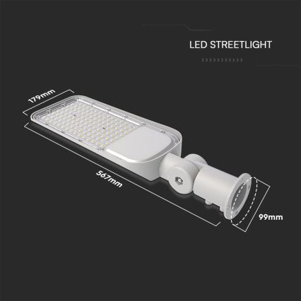 Светодиодный уличный фонарь с датчиком освещенности SAMSUNG CHIP LED/100W/230V 4000K IP65 серый