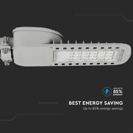 Светодиодный уличный фонарь SAMSUNG CHIP LED/30W/230V 4000K серый