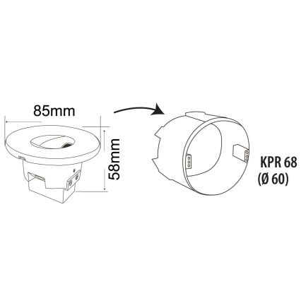 Светодиодный уличный лестничный светильник DECENTLY LED/1,5W/230V 3000/4000/6000K IP44 черный