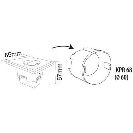 Светодиодный уличный лестничный светильник DECENTLY LED/1,5W/230V 3000/4000/6000K IP44 черный