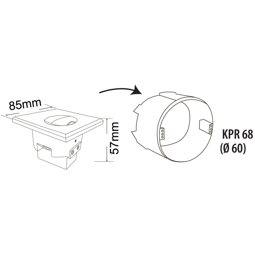 Светодиодный уличный лестничный светильник DECENTLY LED/1,5W/230V 3000/4000/6000K IP44 черный