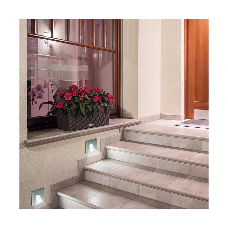 Светодиодный уличный лестничный светильник ESPO LED/3W/230V IP54 матовый/хром